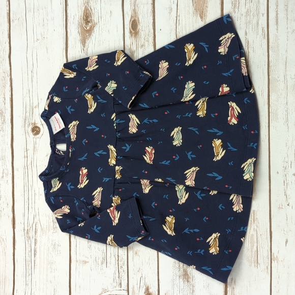 Hanna Andersson Navy Bunnies Dress 3-6M - Picture 1 of 5